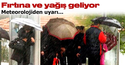 Meteorolojiden fırtına ve yağış uyarısı