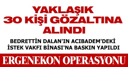 YAKLAŞIK 30 KİŞİ GÖZALTINA ALINDI
