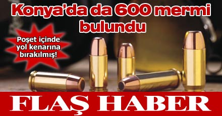 Konya'da da 600 mermi bulundu