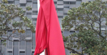Dev bayrak paramparça