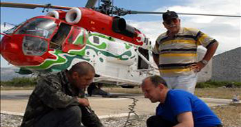 Milas'ta helikopter düştü