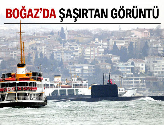 Boğaz'da şaşırtıcı görüntü