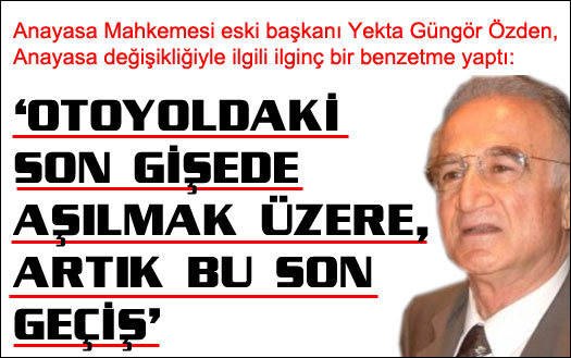 Özden'den ilginç benzetme