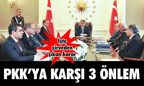 PKK’ya karşı 3 önlem