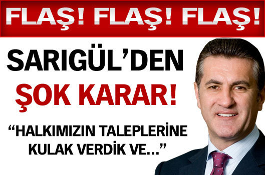 Sarıgül parti kurmaktan vazgeçti