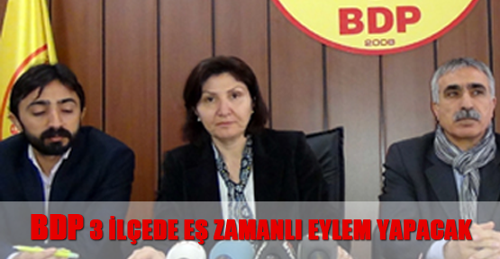 BDP, 3 ilçede eş zamanlı eylem yapacak