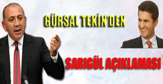 Gürsel Tekin'den Sarıgül Açıklaması