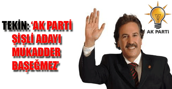 Tekin: 'AK Parti Şişli Adayı Mukadder Başeğmez'
