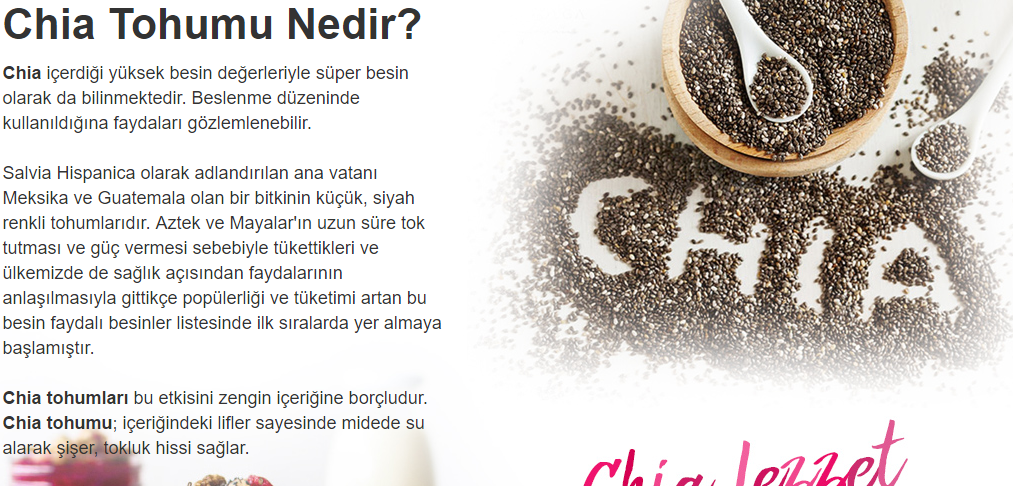 Chia Tohumunun Faydaları Nelerdir?