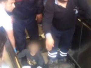 Metro istasyonunda feci kaza!