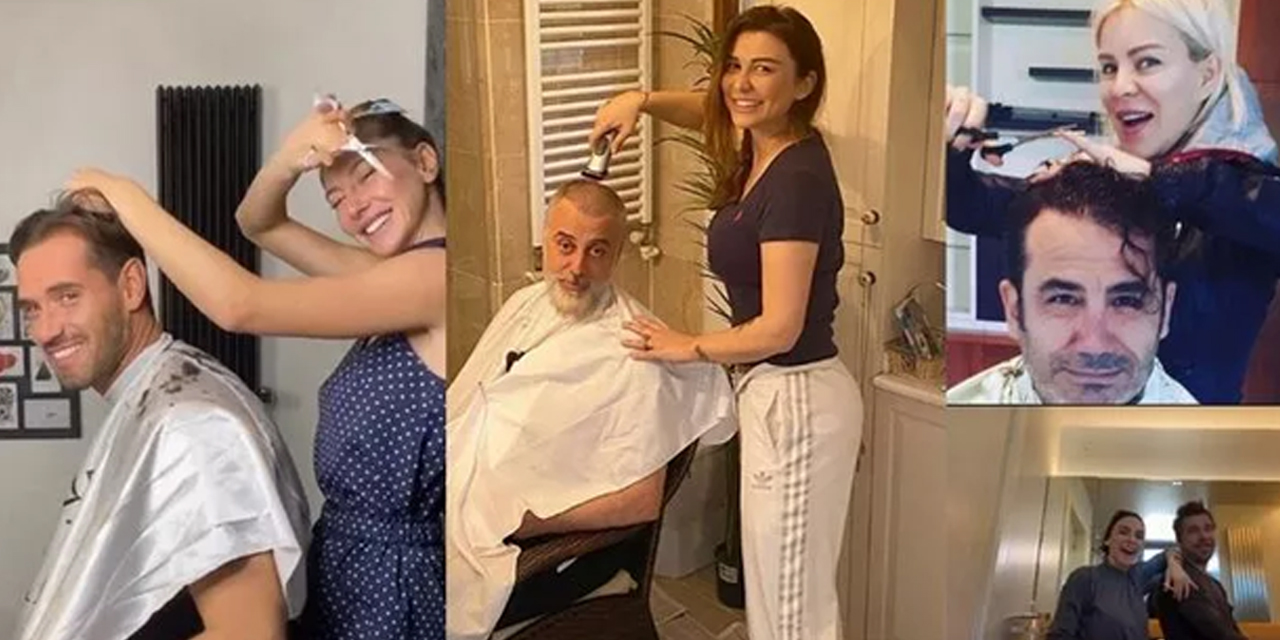 ‘Evde Kal’an ünlüler, berberliğe soyundular!