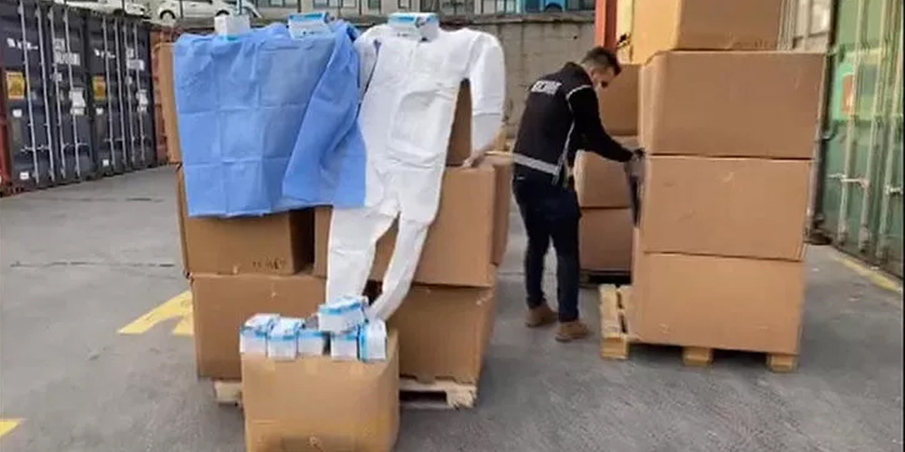 Ambarlı Gümrüğü'nde maske operasyonu