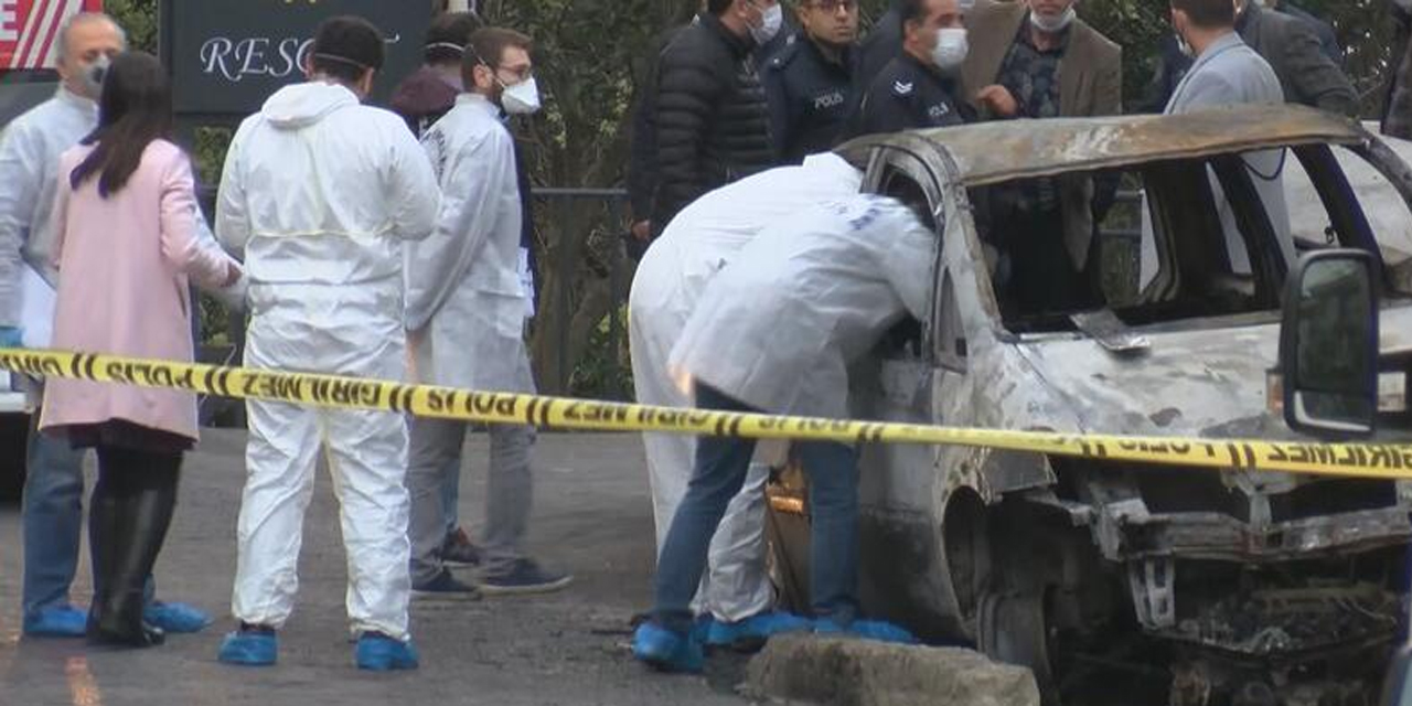 Kartal'da yanan otomobilden ceset çıktı