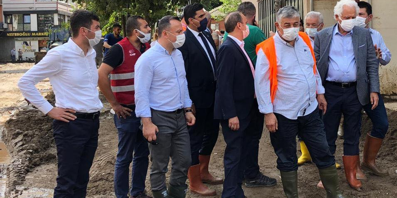 İBB öncülüğünde, Keskin, Genç ve Akgün sel bölgesine gitti