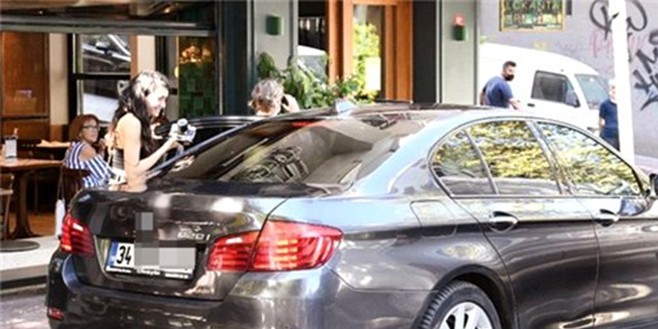 Hazar Ergüçlü Nişantaşı’nda lüks aracı ve tuttuğu özel şoförü ile görüntülendi