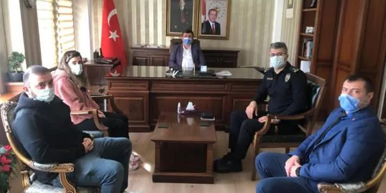 Rehin alınan hemşireyi kurtaran emniyet müdürüne teşekkür ziyareti!