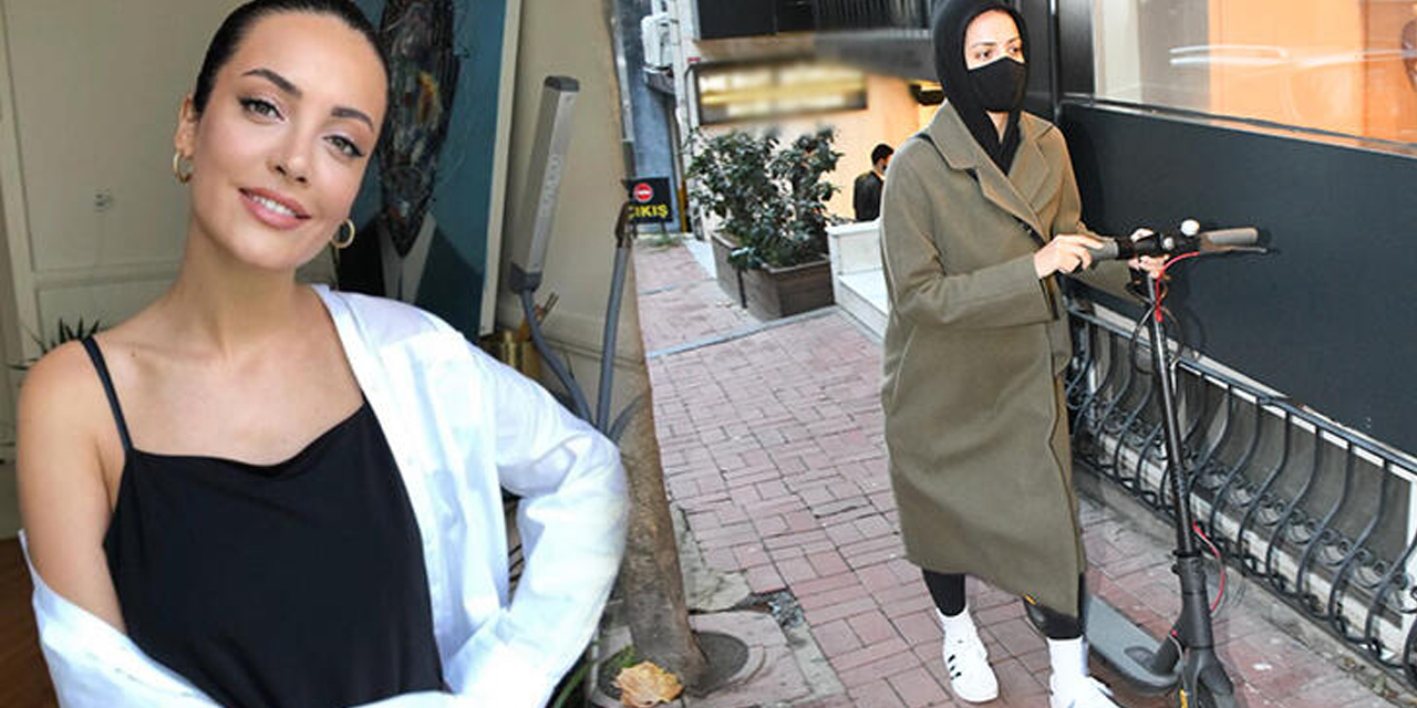 İrem Sak, Nişantaşı’nda scooter kullanırken görüntülendi!