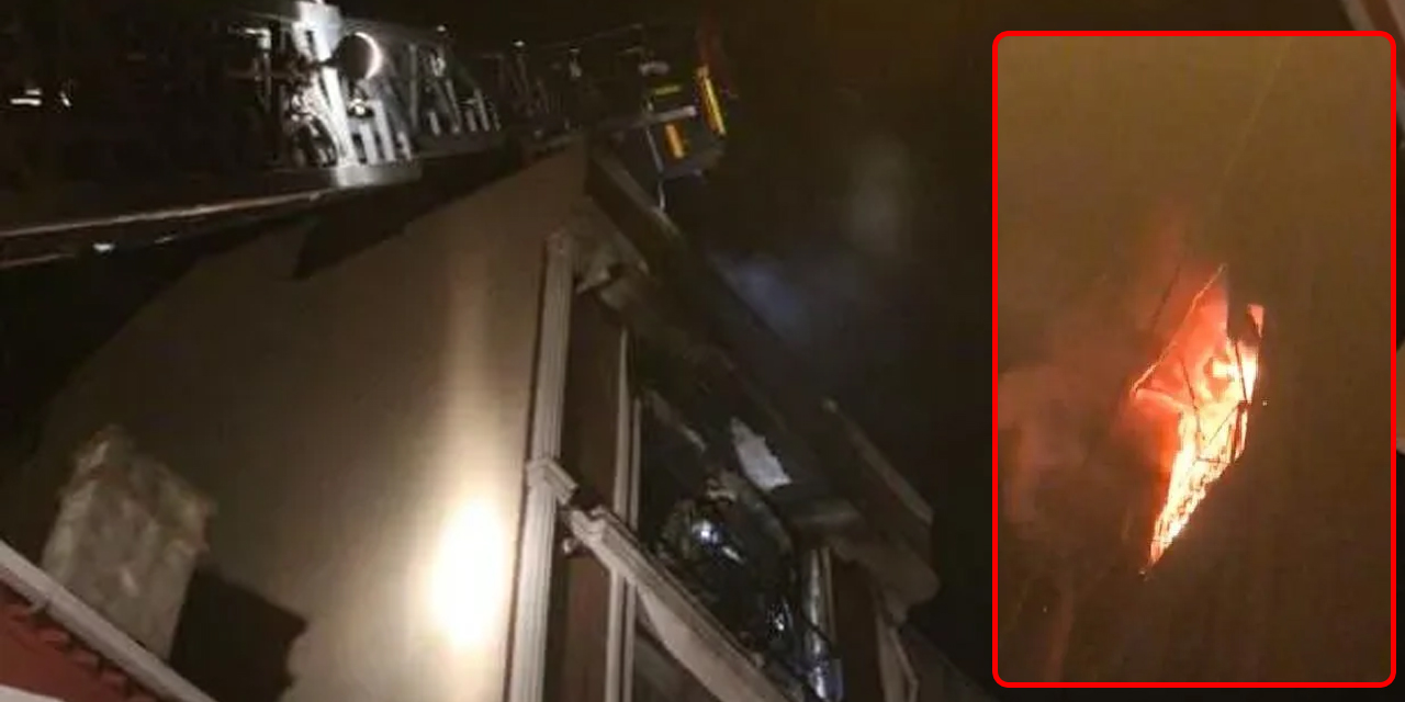 Şişli İnönü Caddesi’ndeki yangında kadın hayvanlarıyla birlikte kurtuldu!