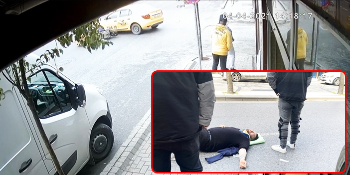 Şişli Dolapdere Caddesi’nde motor kurye taksinin altına girdi!