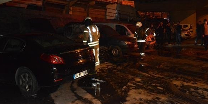 Şişli Mahmut Şevket Paşa’da 4 araca kundaklama şüphesi!