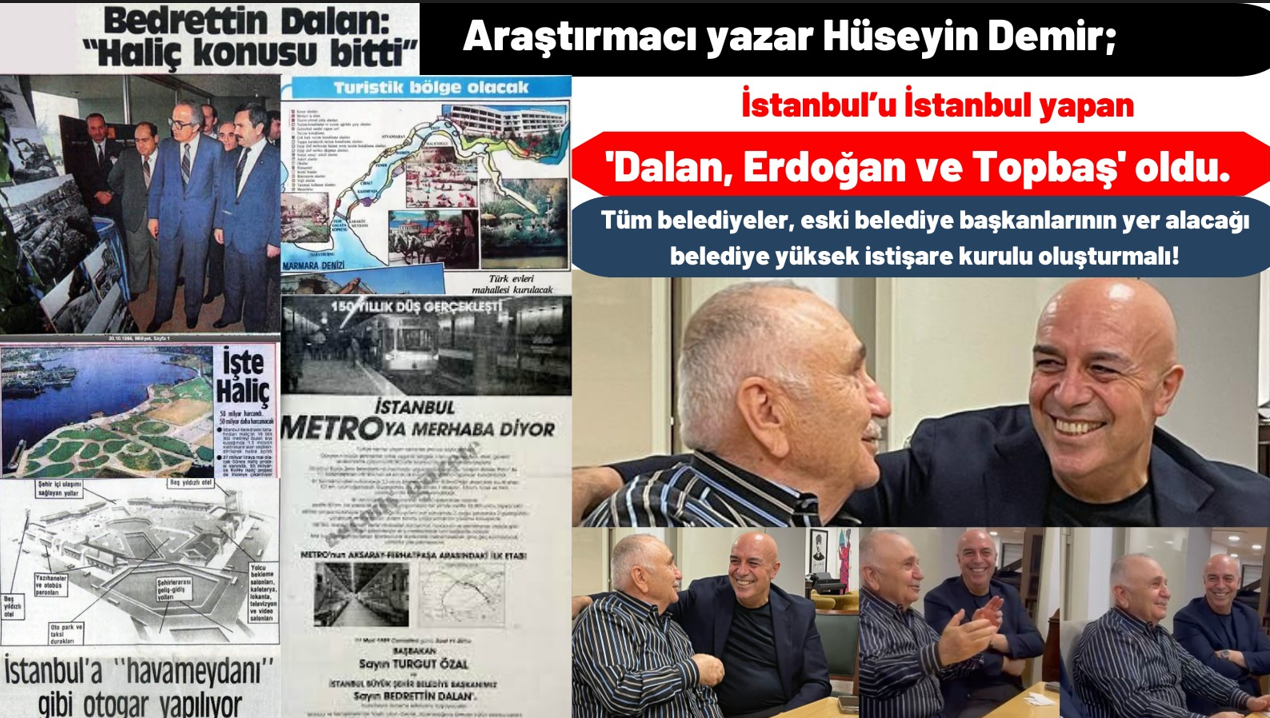 Tüm belediyeler, eski belediye başkanlarının yer alacağı belediye yüksek istişare kurulu oluşturmalı!