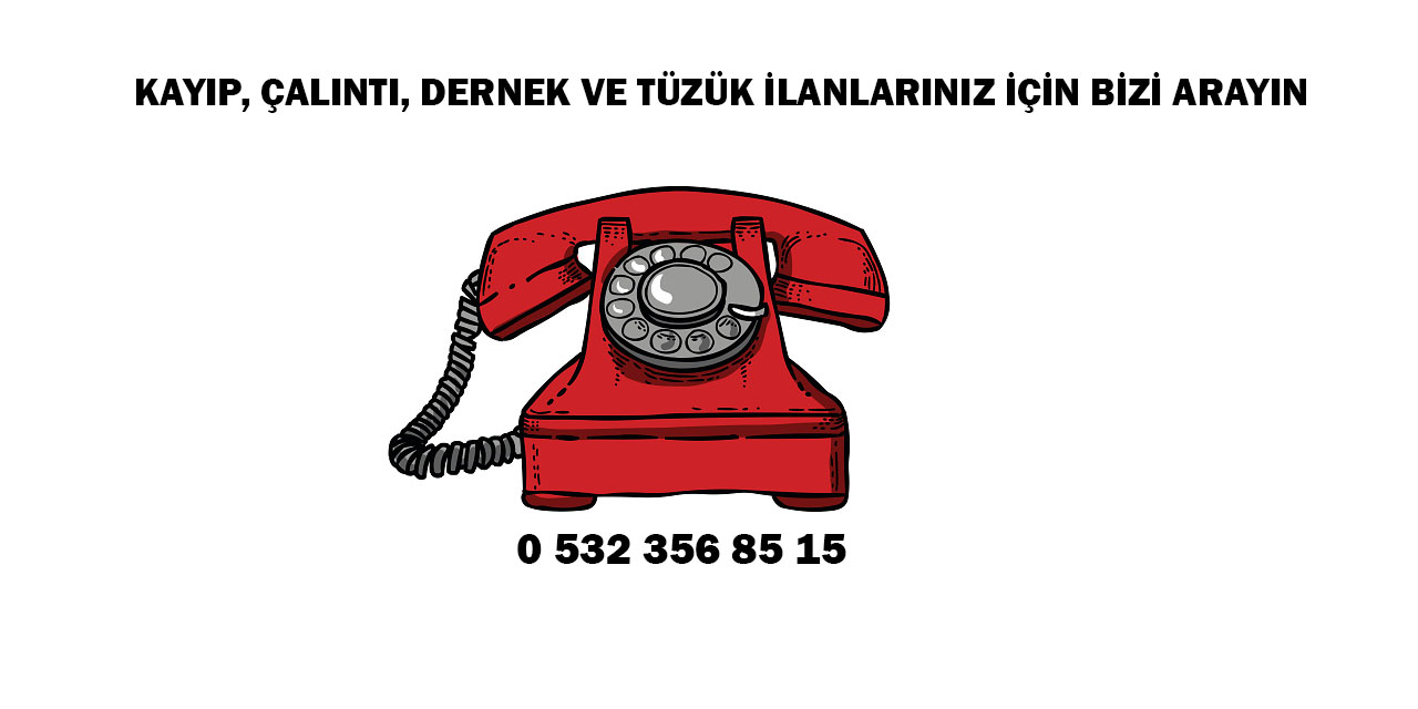 Şişli'de kayıp, çalıntı, dernek ve tüzük ilanlarınızı günlük olarak verebilirsiniz!