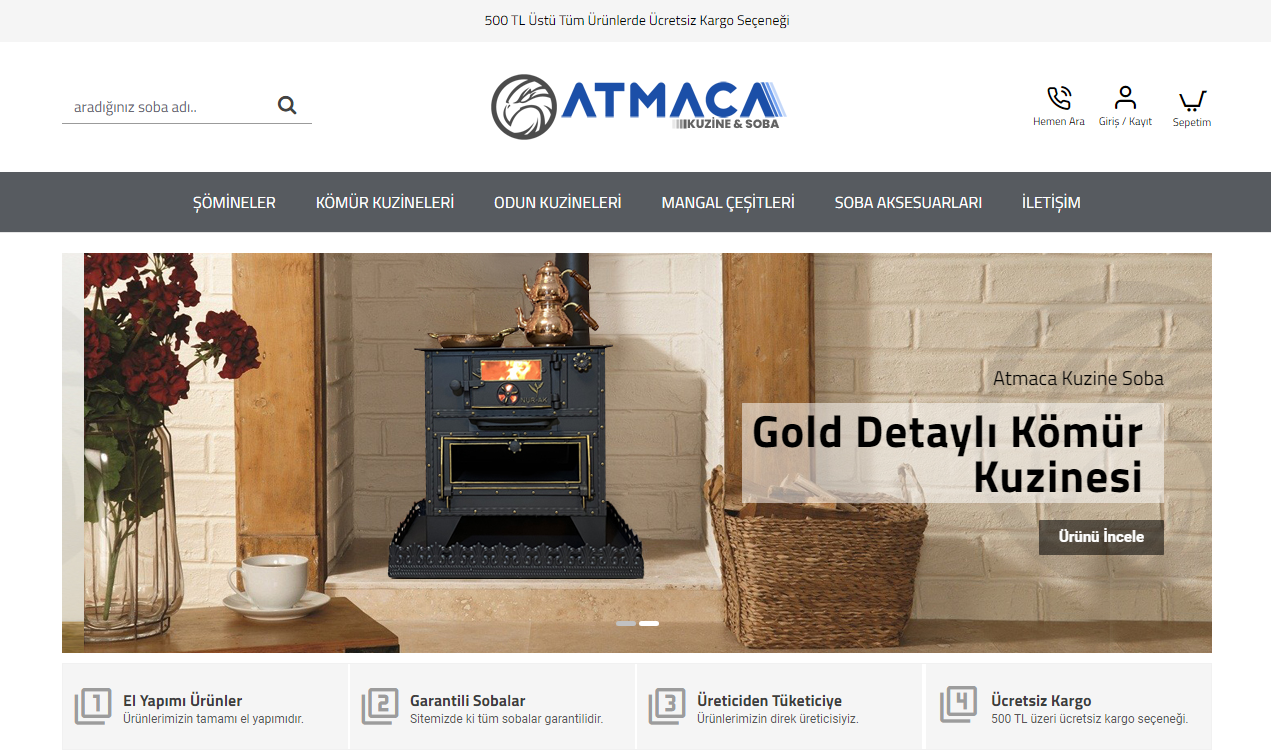 Kuzine Sobalarda Kalitenin Adı: Atmaca Kuzine Soba