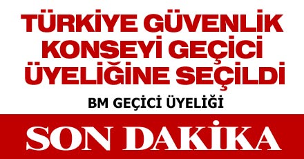 TÜRKİYE GÜVENLİK KONSEYİ GEÇİCİ ÜYELİĞİNE SEÇİLDİ