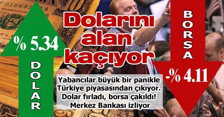 Dolarını alan kaçıyor