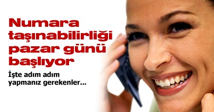 Numara taşınabilirliği pazar günü başlıyor