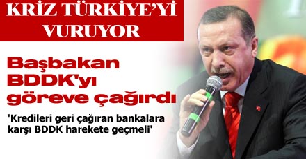 Başbakan BDDK'yı göreve çağırdı