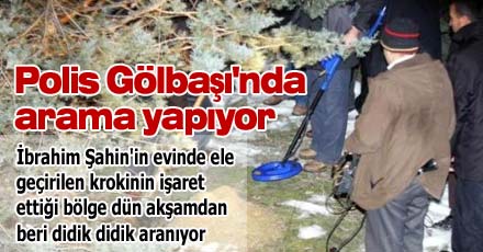 Polis Gölbaşı'nda arama yapıyor