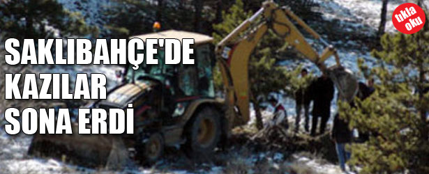 SAKLIBAHÇE’DE KAZILAR SONA ERDİ