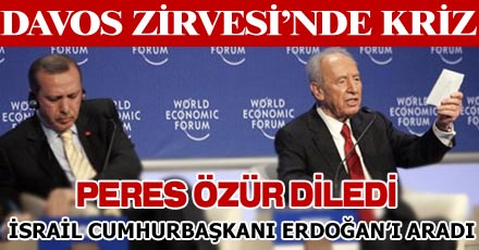 PERES ÖZÜR DİLEDİ