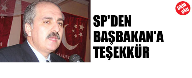 SP’DEN BAŞBAKAN’A TEŞEKKÜR