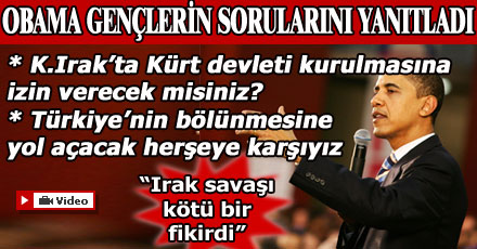 Obama gençlerin sorularını yanıtladı