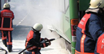 Halk otobüsünde yangın!