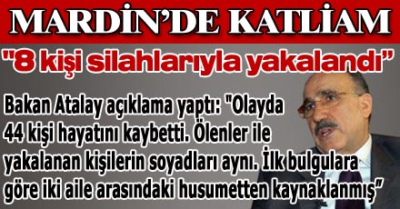 "8 KİŞİ SİLAHLARIYLA YAKALANDI"
