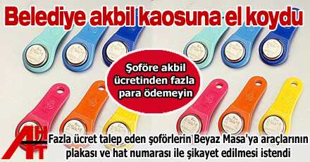 Belediye akbil kaosuna el koydu