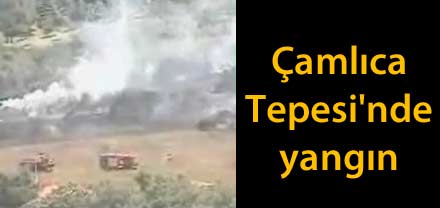 Çamlıca tepesinde orman yangını çıktı