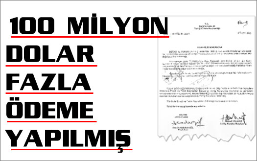 İşte vurgunun belgesi
