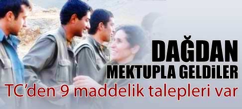Dağdan mektupla geldiler