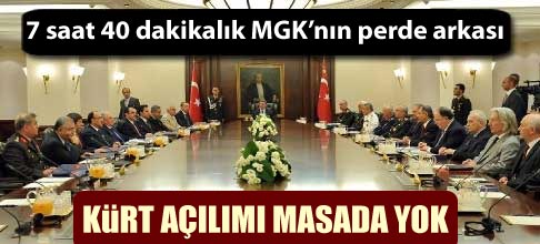 MGK bildirisinde KÜRT AÇILIMI yok
