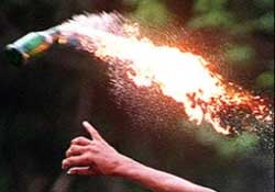 Belediye otobüsüne molotoflu saldırı