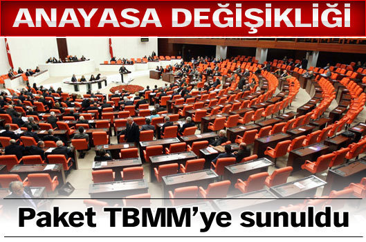 Anayasa değişikliği paketi TBMM'de