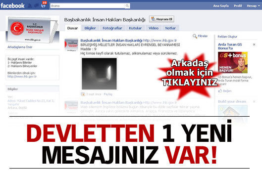 Devlet Facebook'a üye oldu!