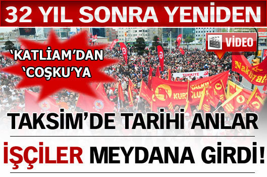 İŞÇILER MEYDANA GIRDI