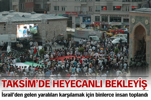 Taksim'de heyecanlı bekleyiş