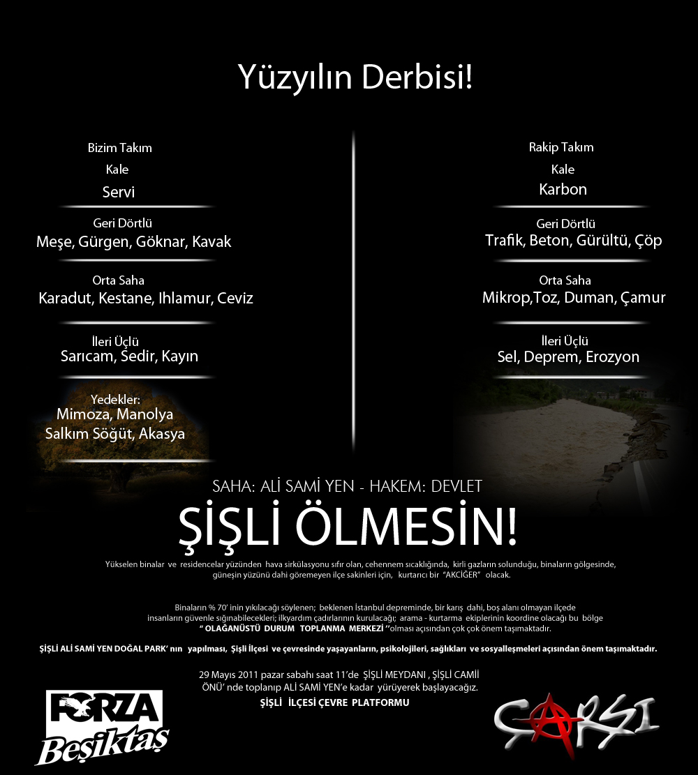 Çarşı ve Forza’dan Şişli’ye destek