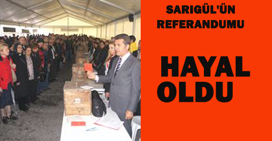 Sarıgül'ün referandumu hayal oldu